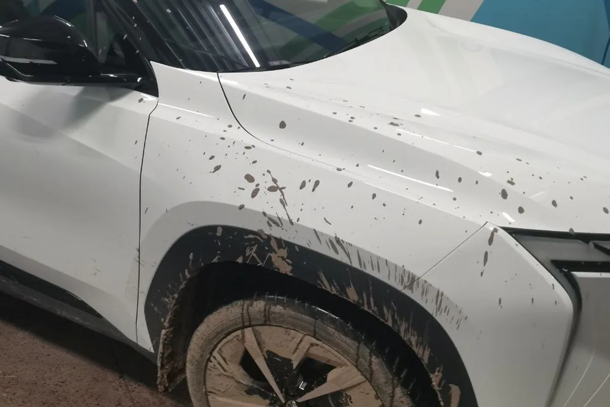 Geely Atlas после просёлочной дороги