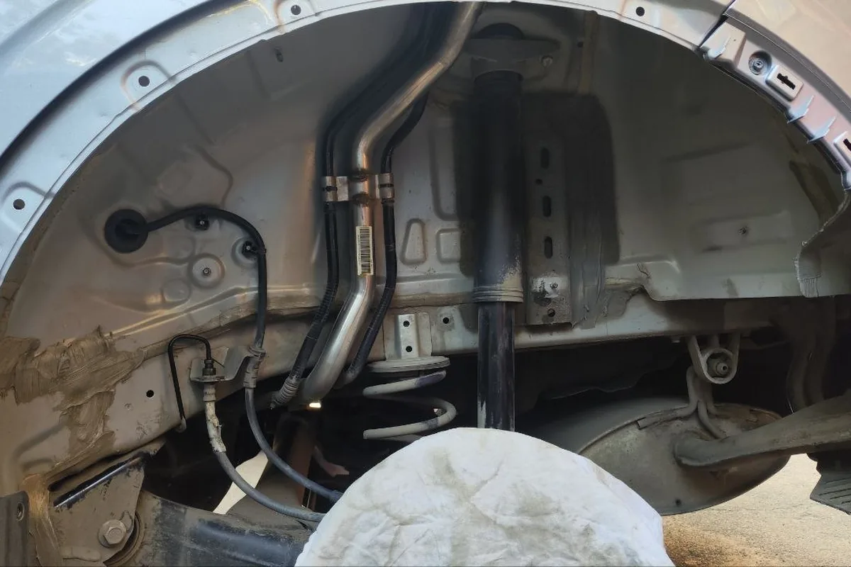 Колёсная арка Belgee X50 со снятым подкрылком