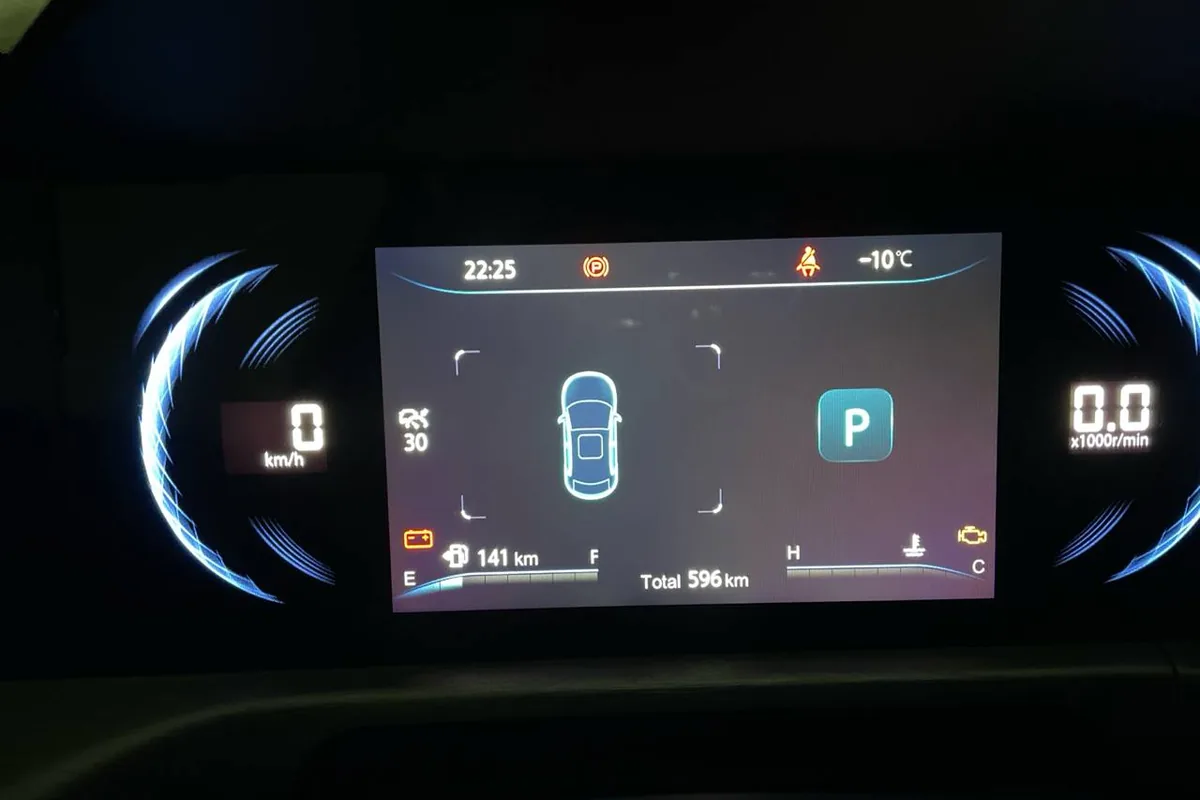 Приборная панель Changan CS35 Plus ночью