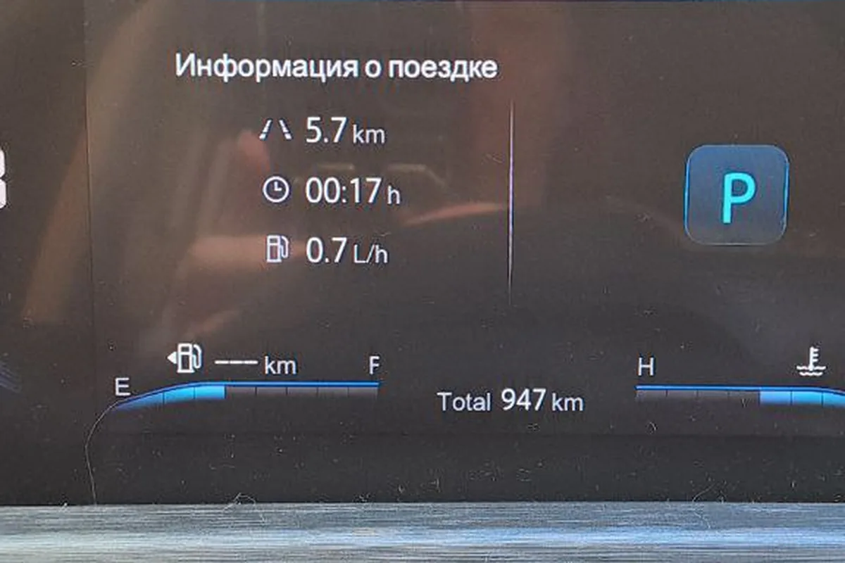 Экран информации о поездке Changan CS35 Plus