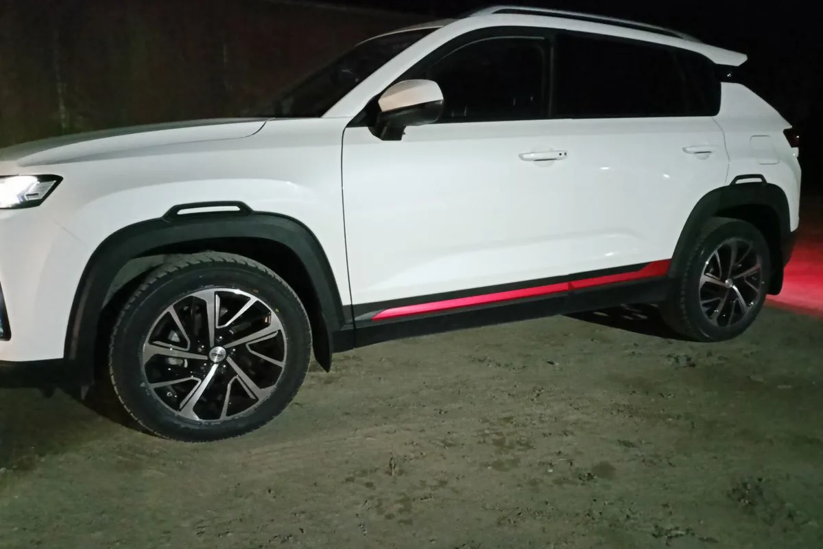 Белый Changan CS35 Plus зимой