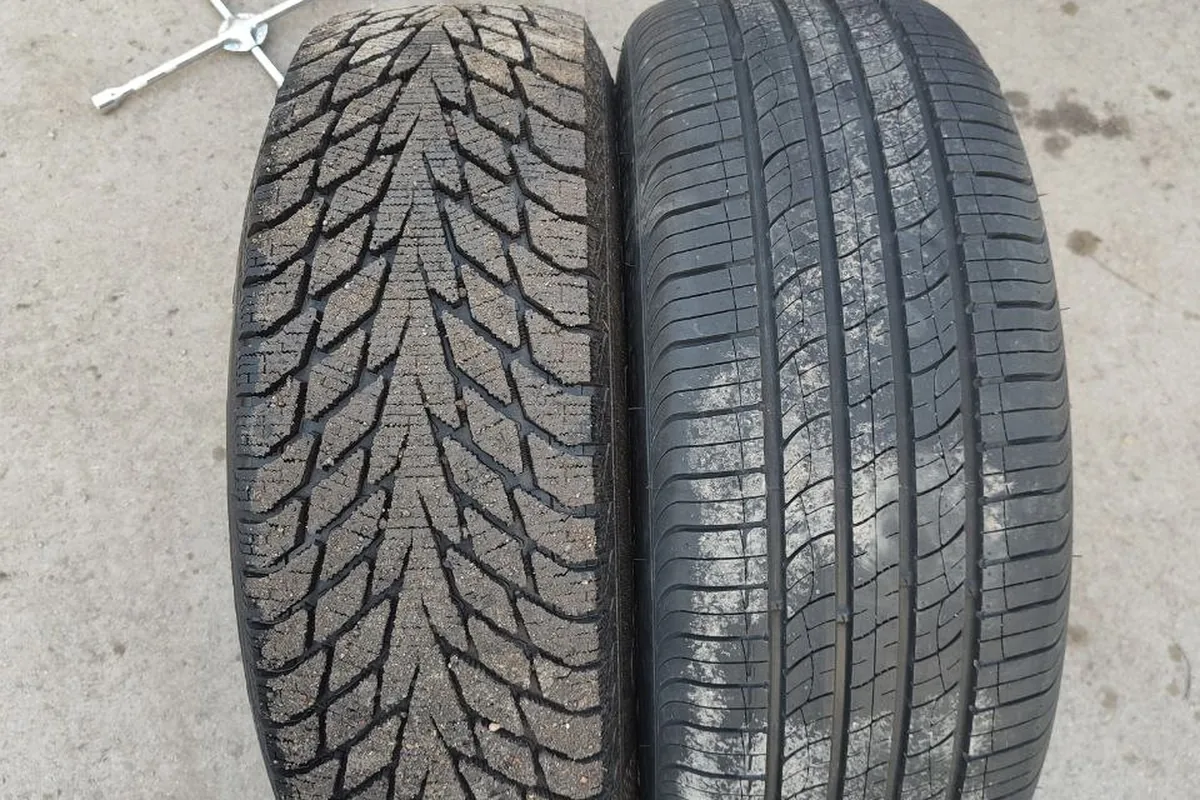 Зимняя шина 235/65 R17 и летняя 255/45 R20 рядом