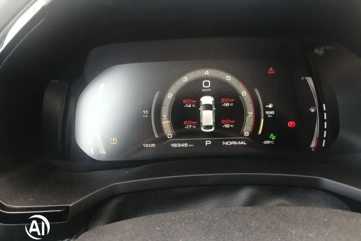 Предупреждения давления в шинах на приборке Haval F7 в мороз
