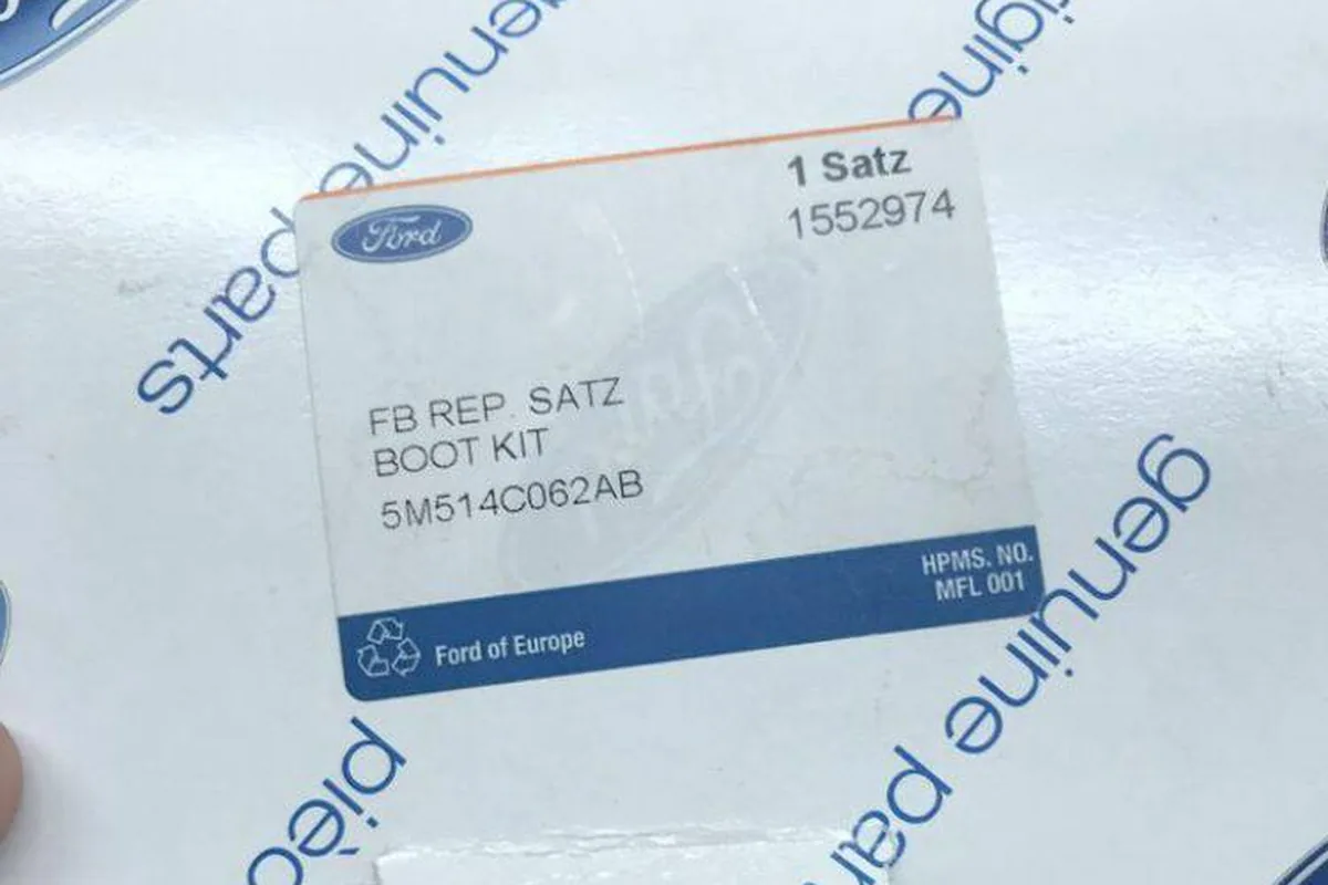 Этикетка оригинального ремкомплекта пыльника Ford 1552974