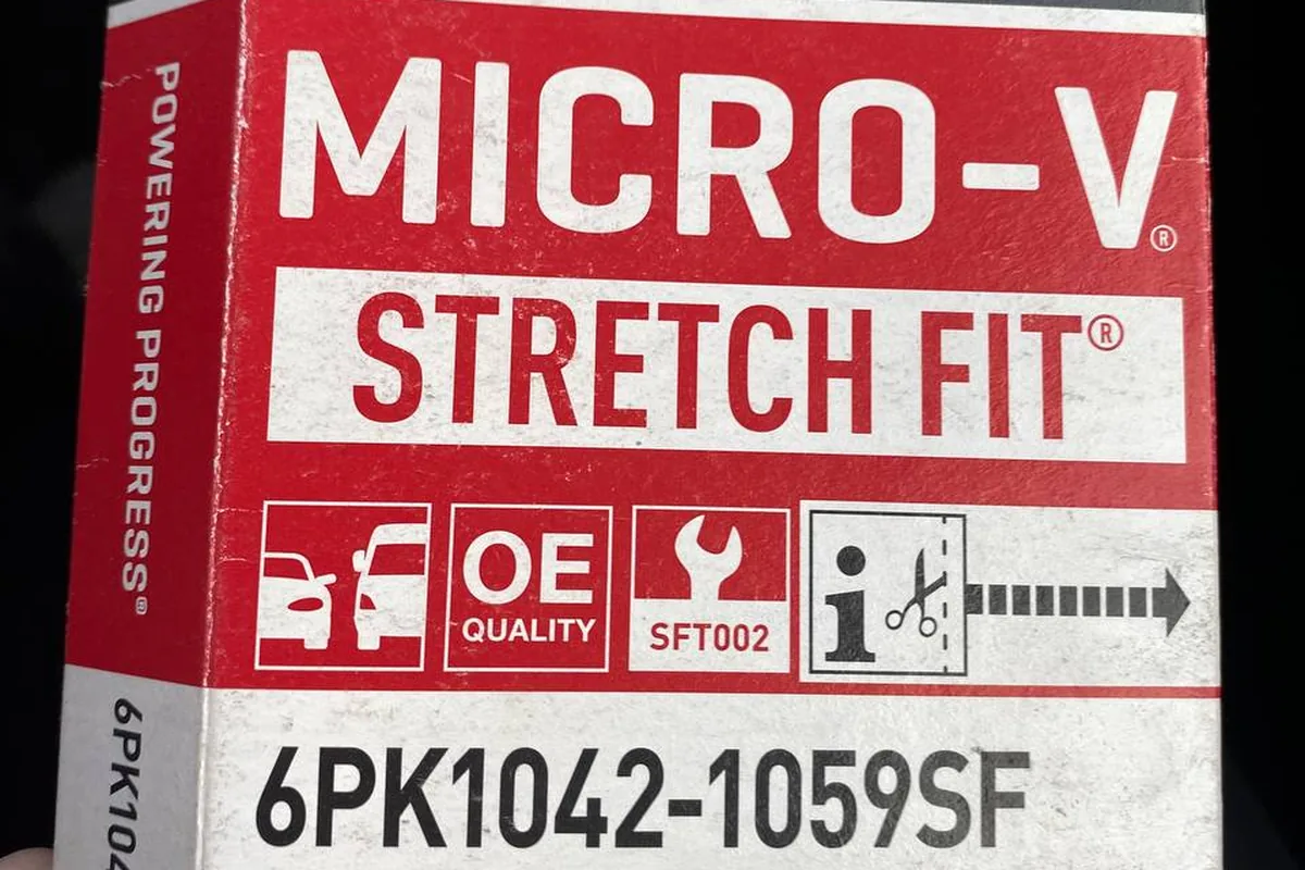 Упаковка эластичного ремня Gates Micro-V Stretch Fit 6PK1042-1059SF