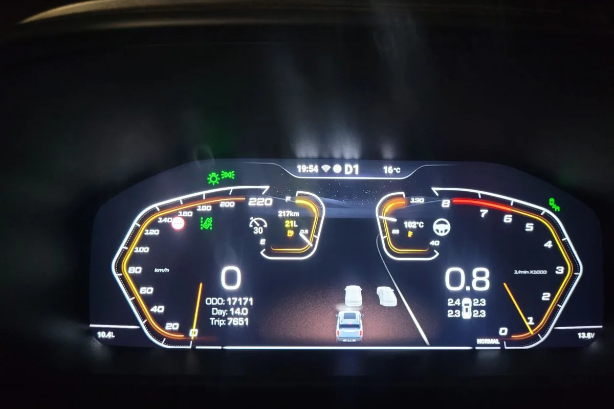 Приборная панель Haval H3 с индикаторами света