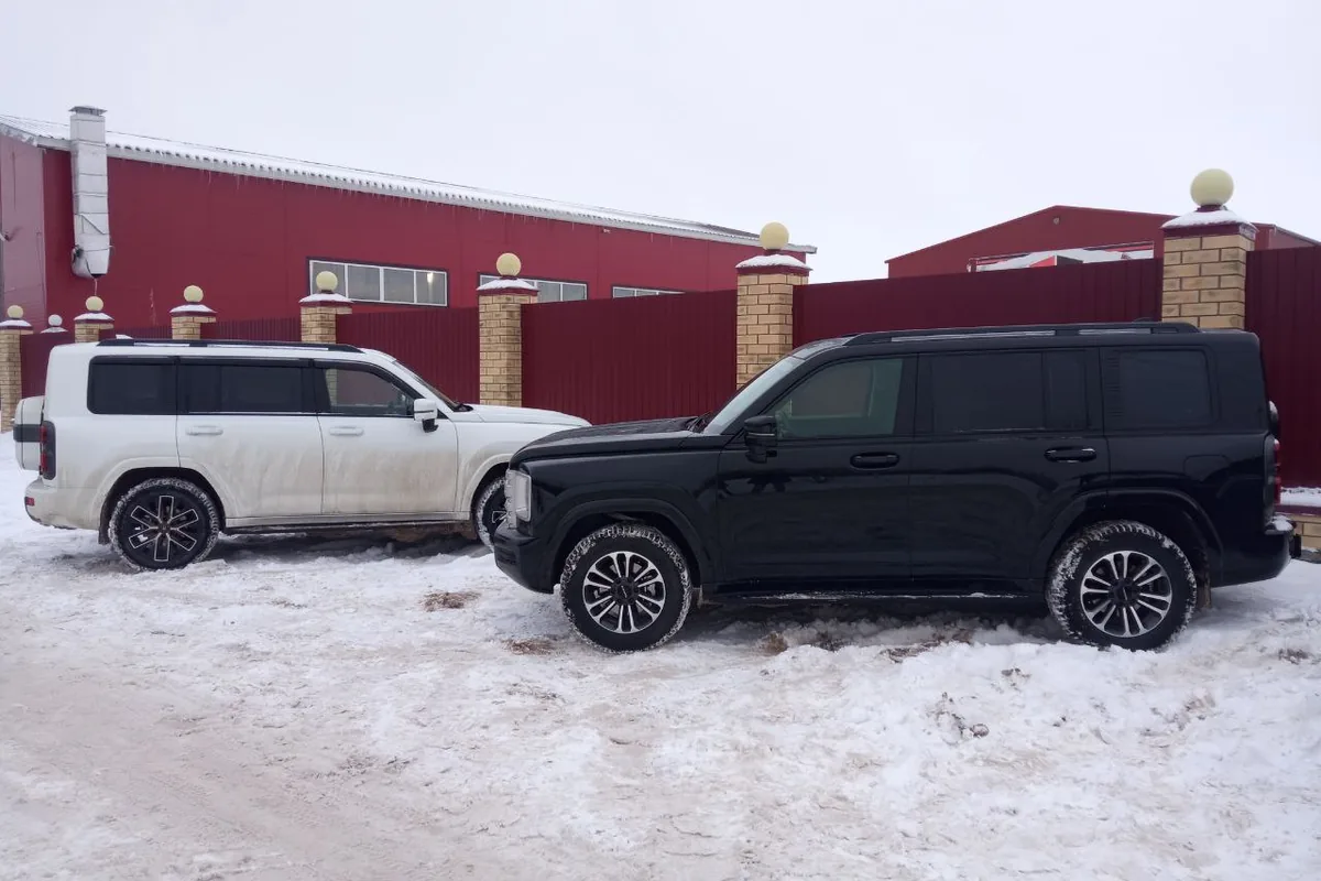 Два Haval H9 на заснеженной площадке