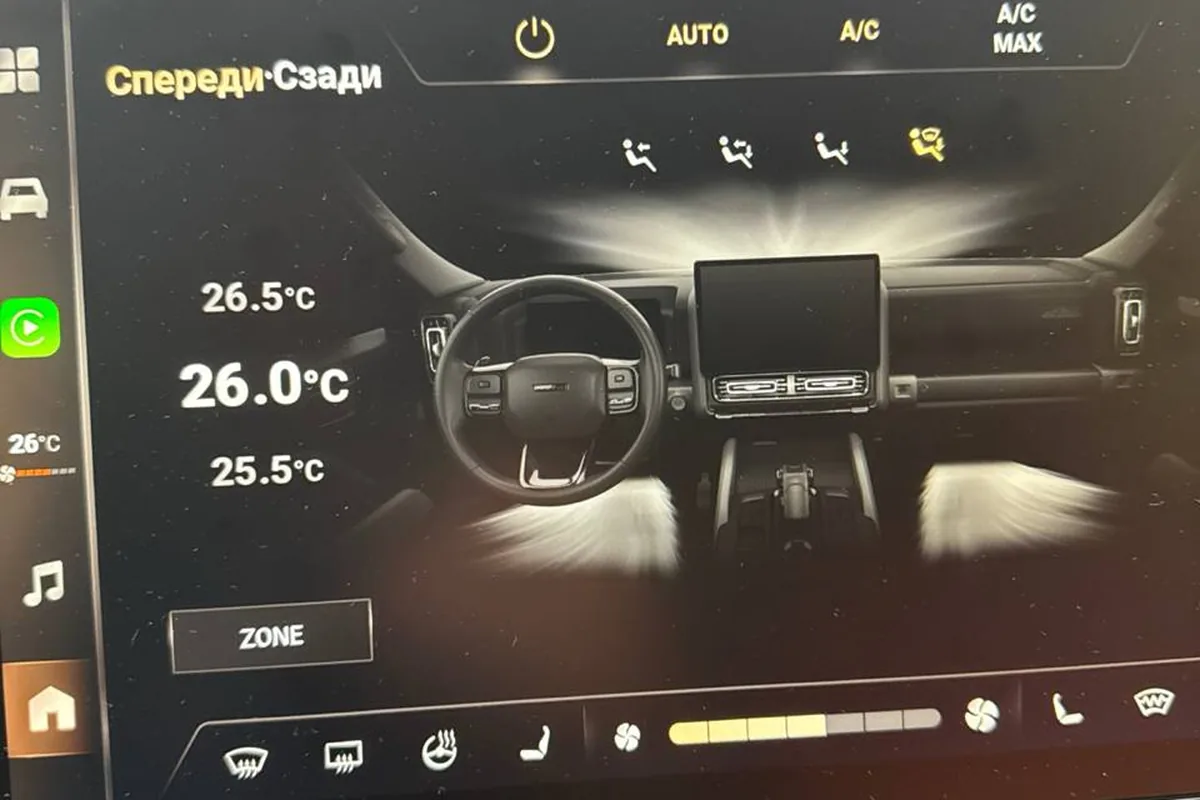 Экран управления климат-контролем Haval H9 с тремя зонами