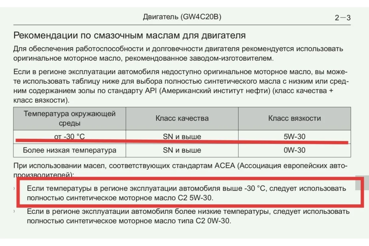 Страница руководства по ремонту Haval H9 с рекомендациями по маслу