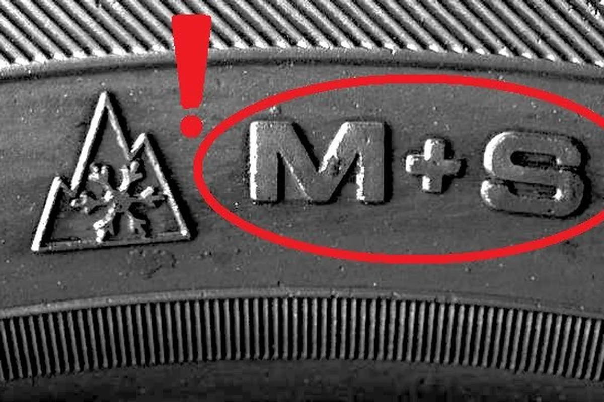 Маркировка M+S и снежинка на боковине шины