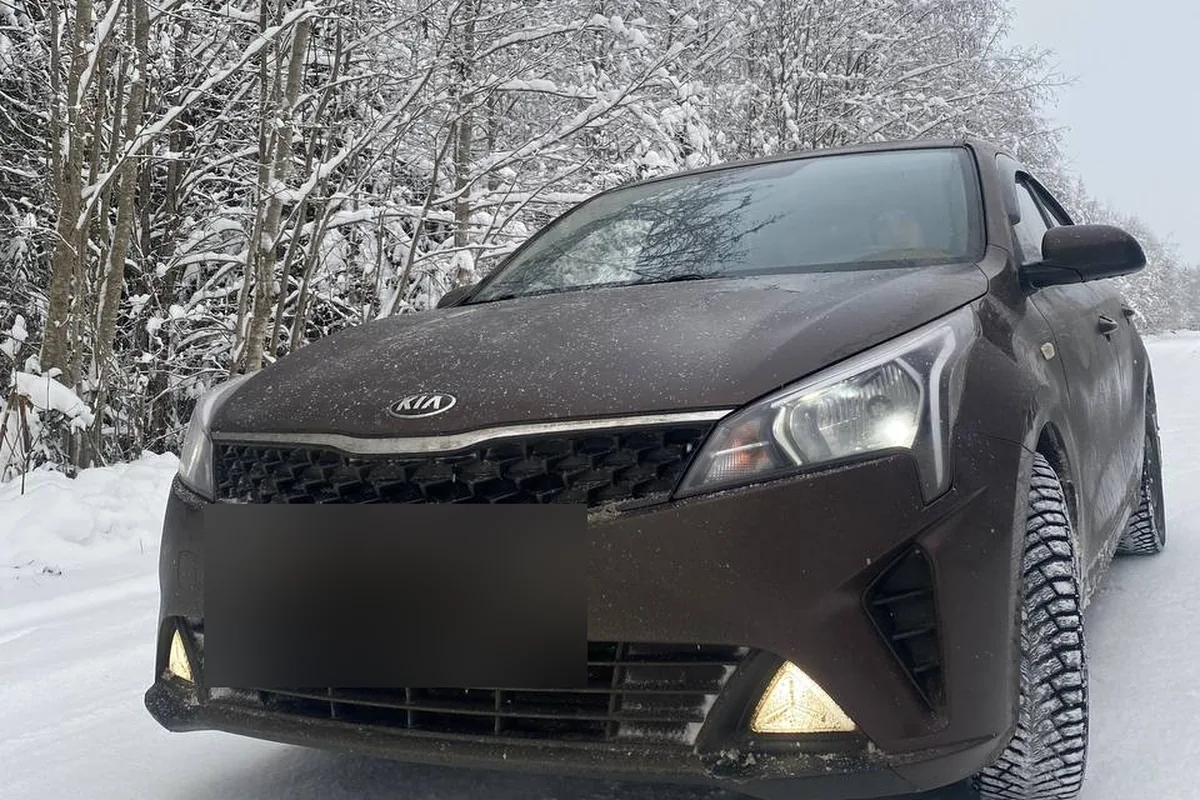 Kia Rio 4 рестайлинг с галогенными фарами H4