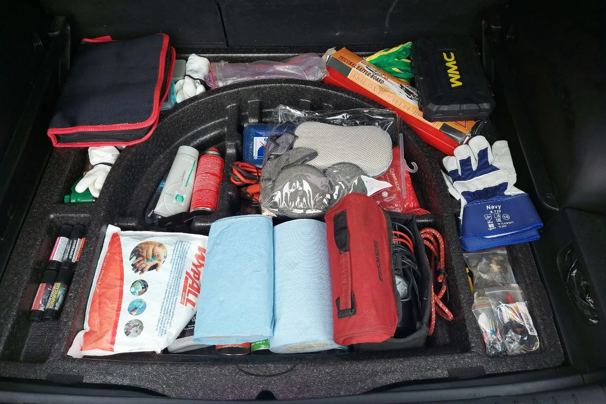 Органайзер в подполье багажника Kia Sportage 4 вместо запаски