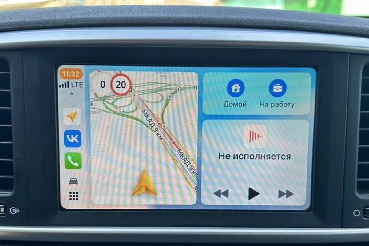 Штатная магнитола рестайлингового Kia Sportage 4 с CarPlay