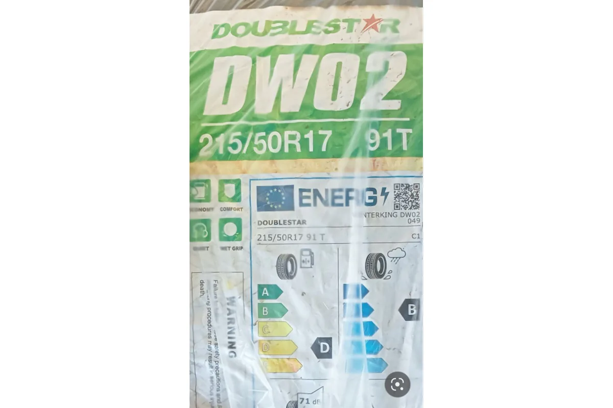 Этикетка зимней шины Doublestar DW02 215/50 R17 от дилера