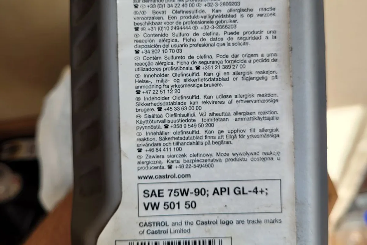 Трансмиссионное масло Castrol Manual TAF-X 75W-90 GL-4+