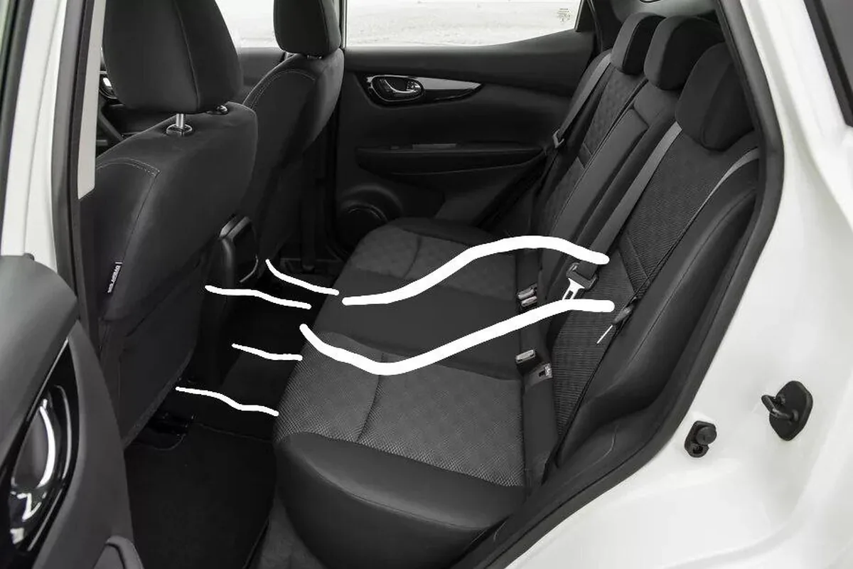 Задний диван Nissan Qashqai J11 с ткаными сиденьями