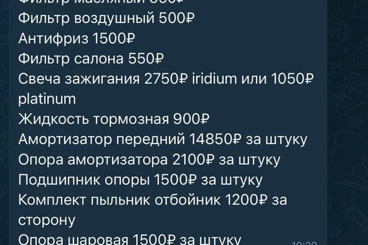Смета СТО на ТО и ремонт подвески Nissan Qashqai J11