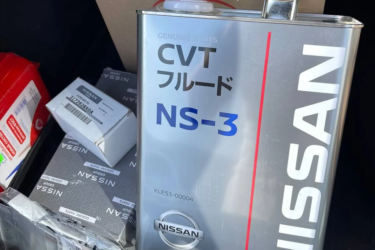 Канистра NS-3 и фильтры Nissan для замены жидкости вариатора