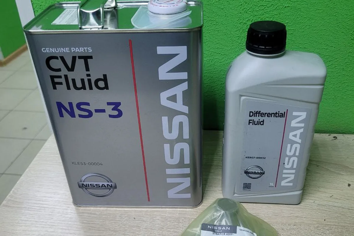 Оригинальные жидкости Nissan CVT Fluid NS-3 и Differential Fluid с фильтром