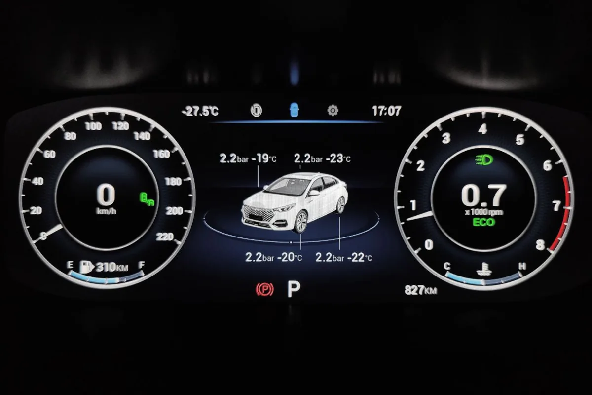 Приборная панель Omoda C5 в минус 27,5