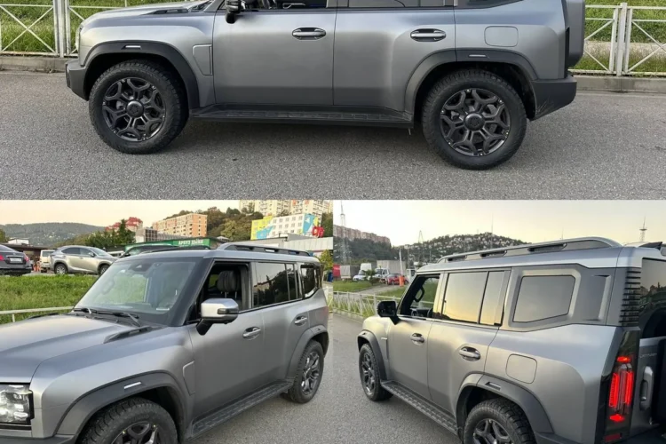 Серый Jetour T2 на шинах Kumho Road Venture AT52 275/55 R20