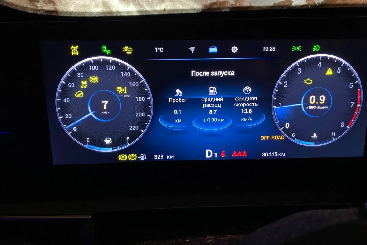 Chery Tiggo 8 Pro Max с ошибками на приборной панели при пробуксовке