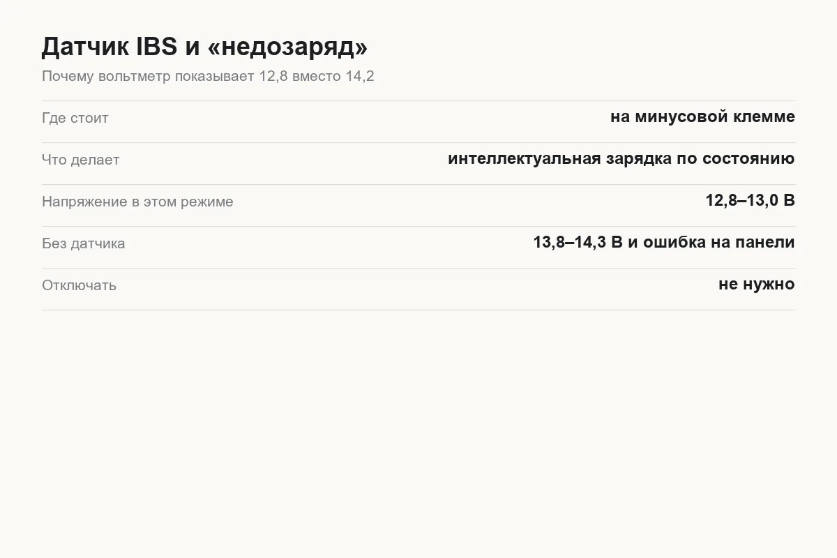 Как работает датчик тока IBS на минусовой клемме аккумулятора Tank 300