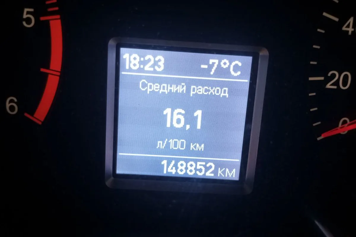 Средний расход по бортовому компьютеру УАЗ Патриот при езде на газу