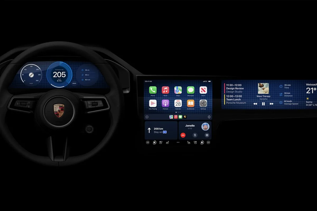 Экран CarPlay на головном устройстве Changan UNI-V