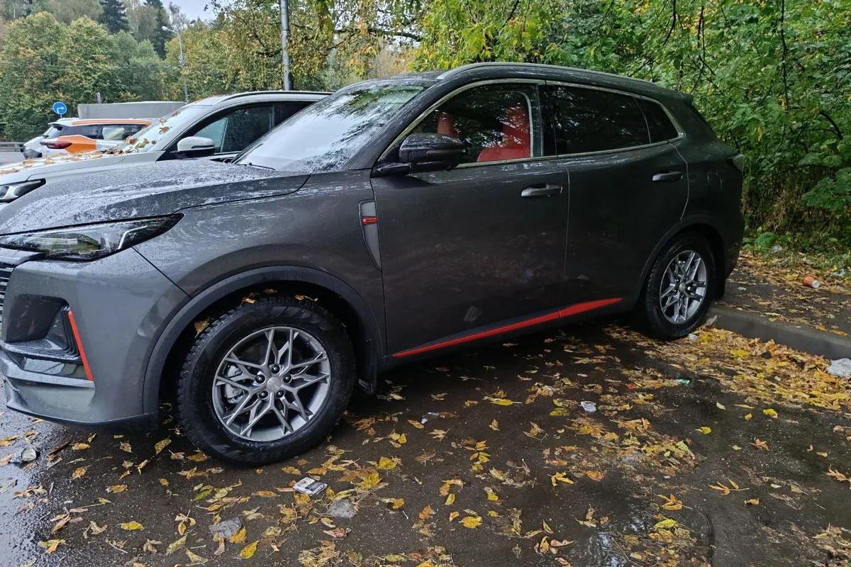 Changan на 17-дюймовых дисках Khomen с липучкой Hankook 225/65 R17