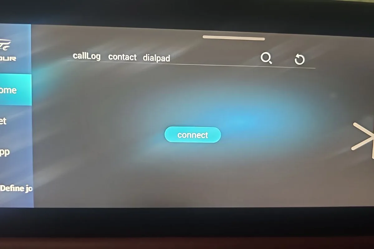 Экран подключения Bluetooth на головном устройстве Jetour X70 Plus