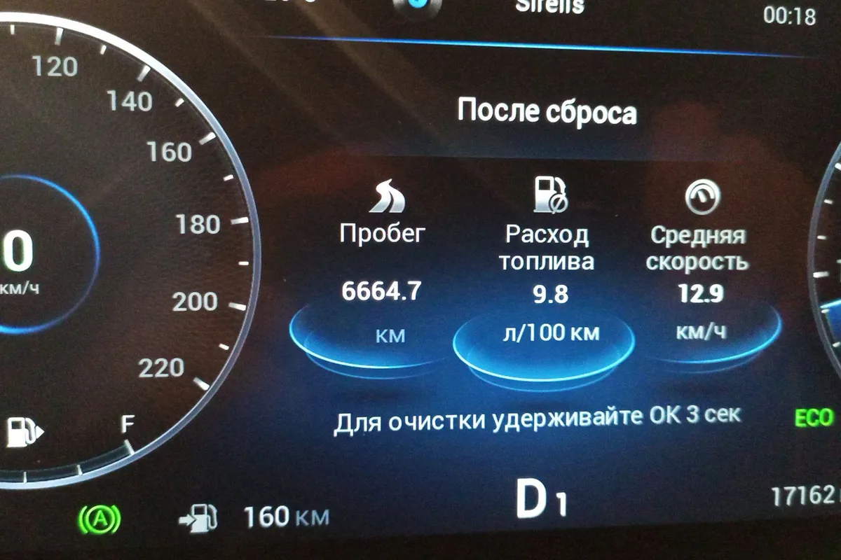 Приборка: 9,8 л/100 км за 6 664 км