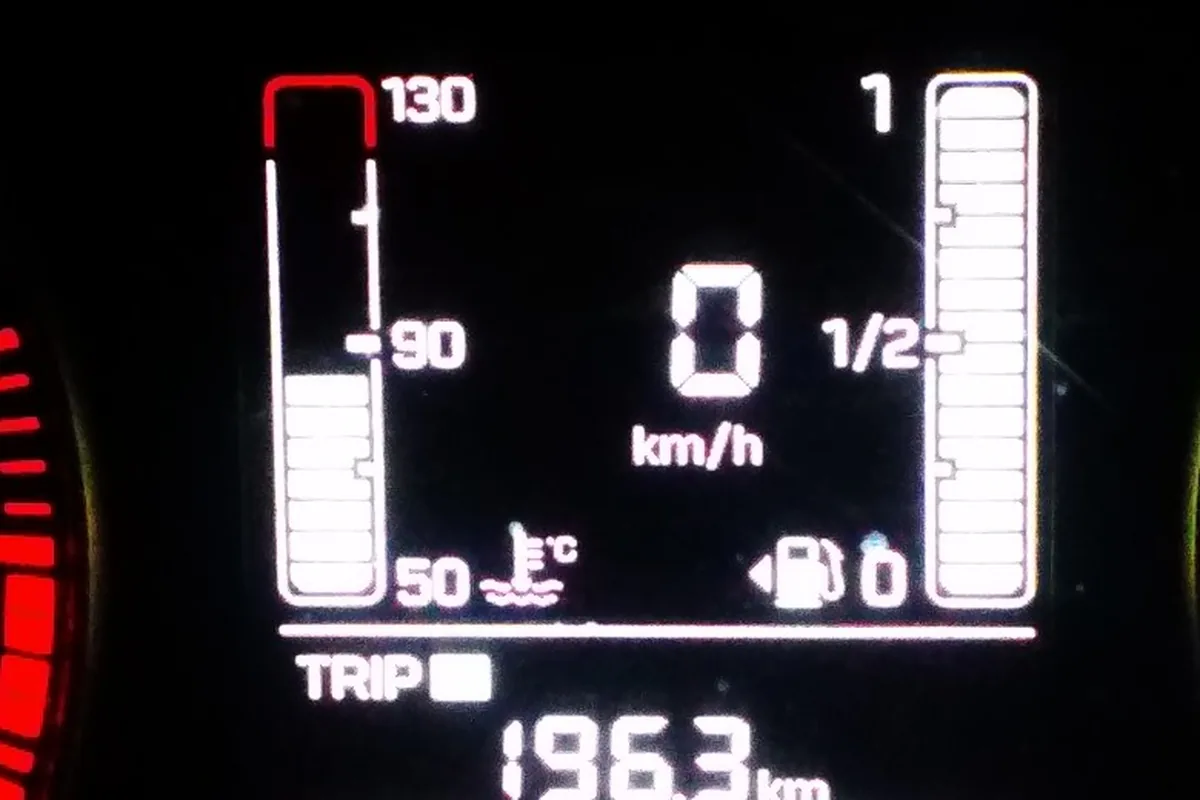 Бортовой компьютер Hyundai Creta 1.6 после замера расхода