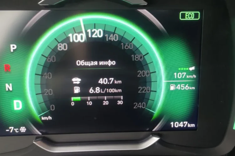Бортовой компьютер Hyundai Creta 2 с запасом хода на трассе