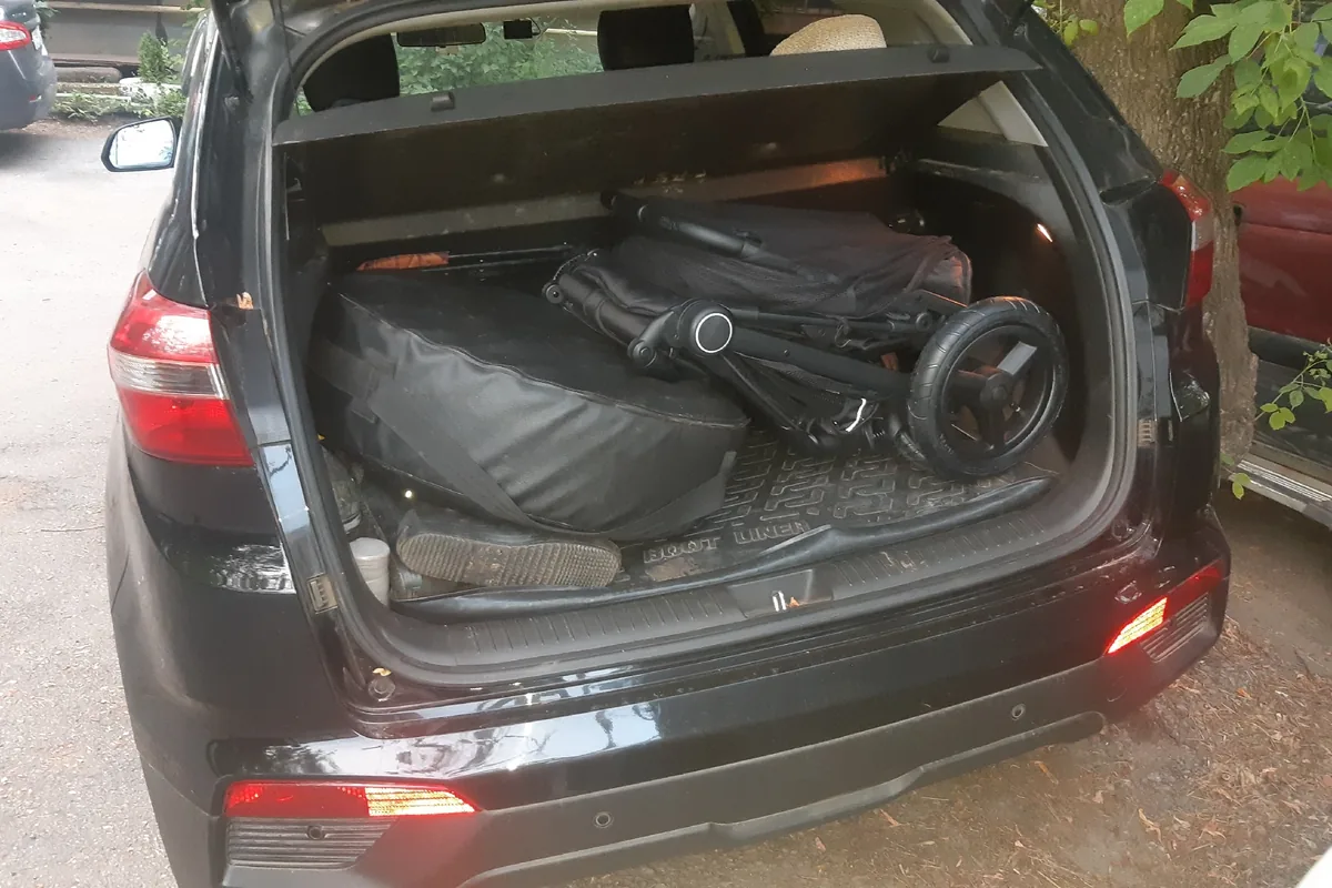 Багажник Hyundai Creta с ГБО и поднятым полом