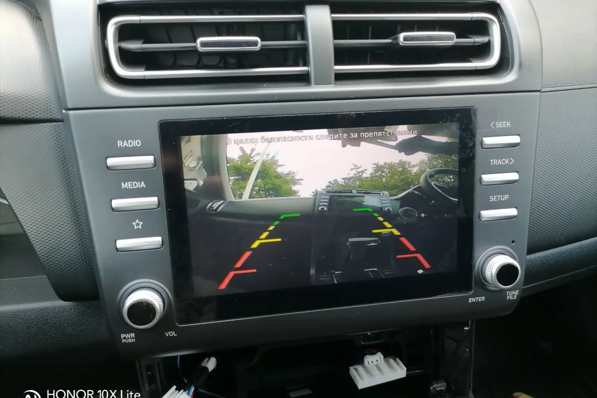 Картинка камеры заднего вида на штатной магнитоле Hyundai Creta 2