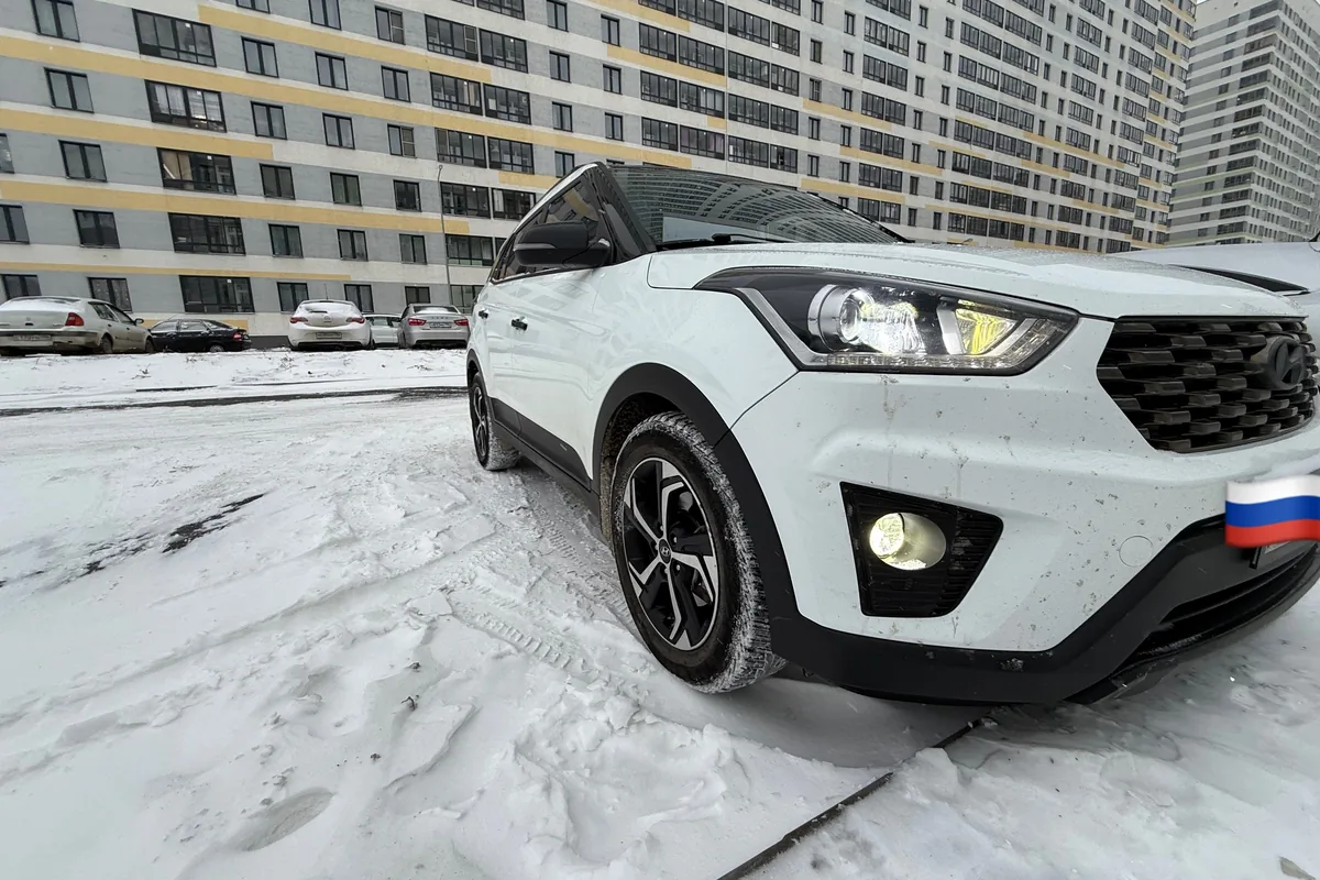 Hyundai Creta с лазерными ПТФ и линзами
