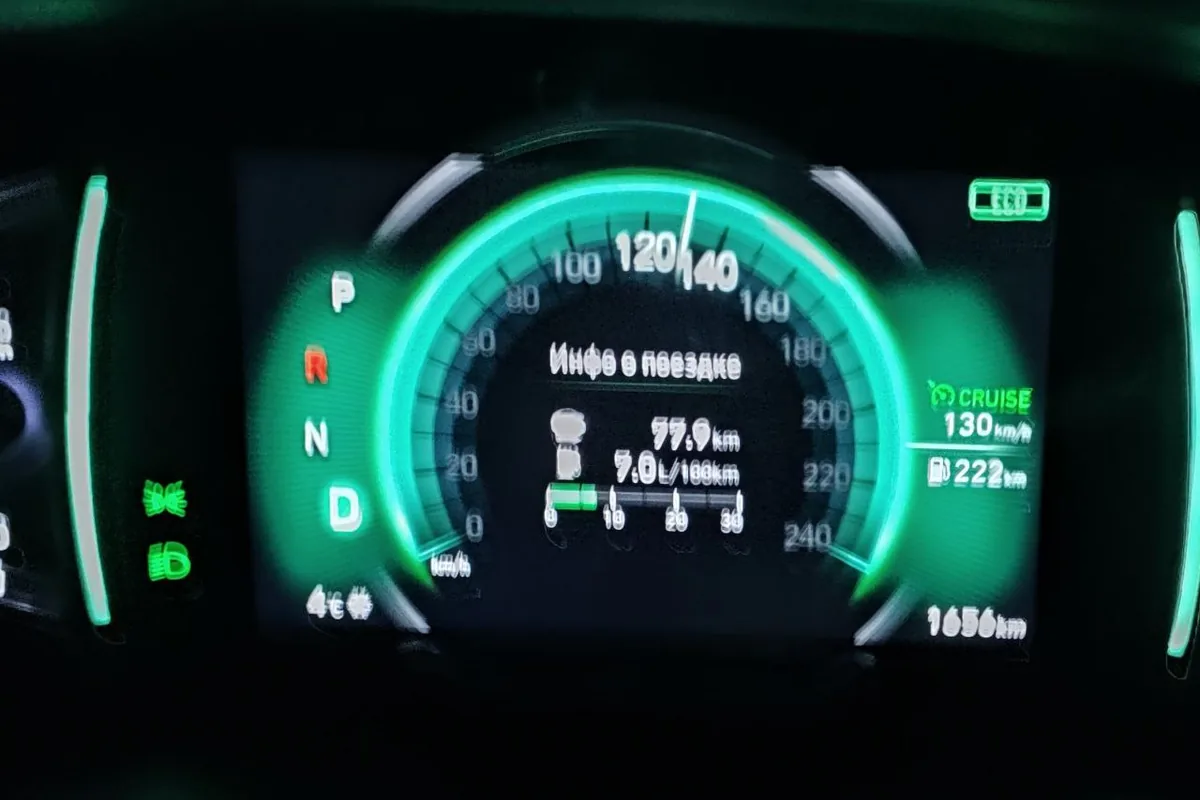 Расход на трассе при 130 км/ч на приборке Hyundai Creta 2