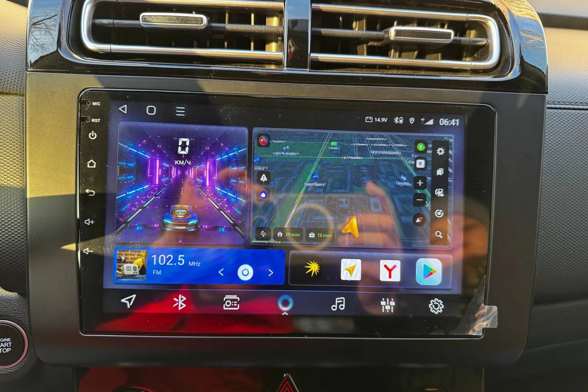 Android-экран магнитолы в салоне Hyundai Creta 2