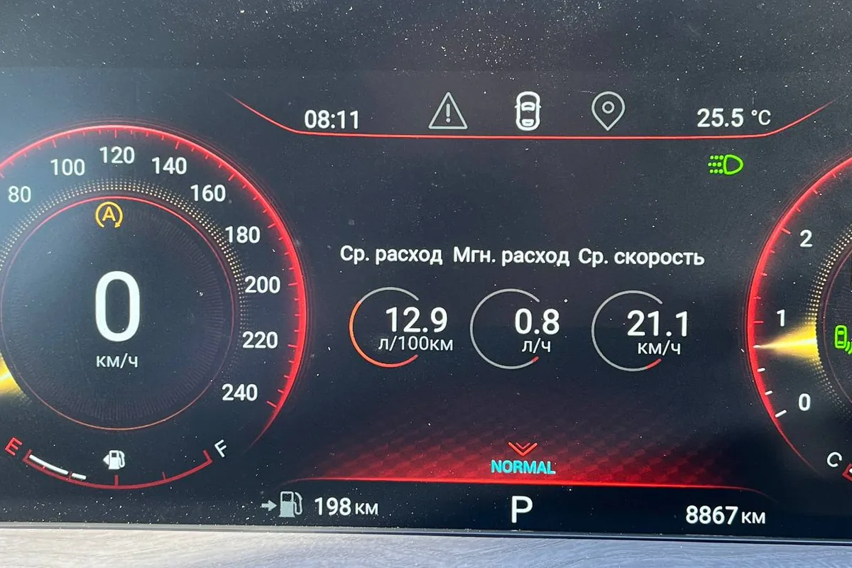 Средний расход 12,9 л на 100 км у полноприводного Exeed LX после чипа