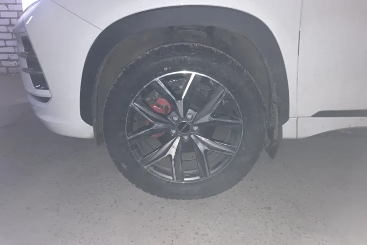 Белый Exeed LX на зимних колёсах 235/55 R19