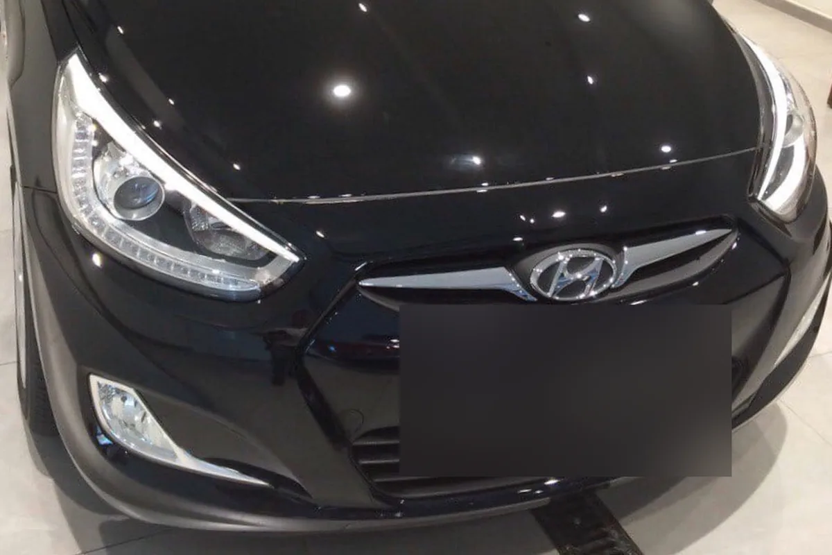 Линзованные фары рестайлингового Hyundai Solaris 1