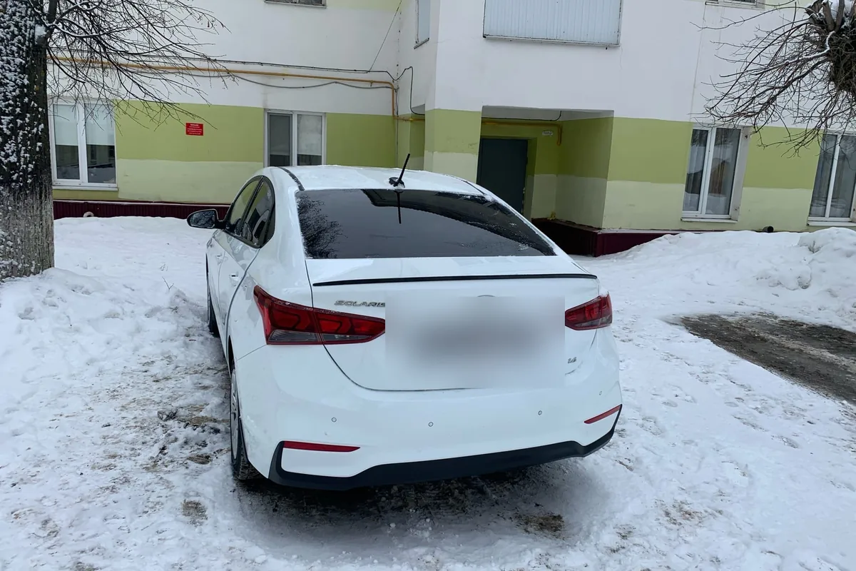 Лип-спойлер на Hyundai Solaris 2