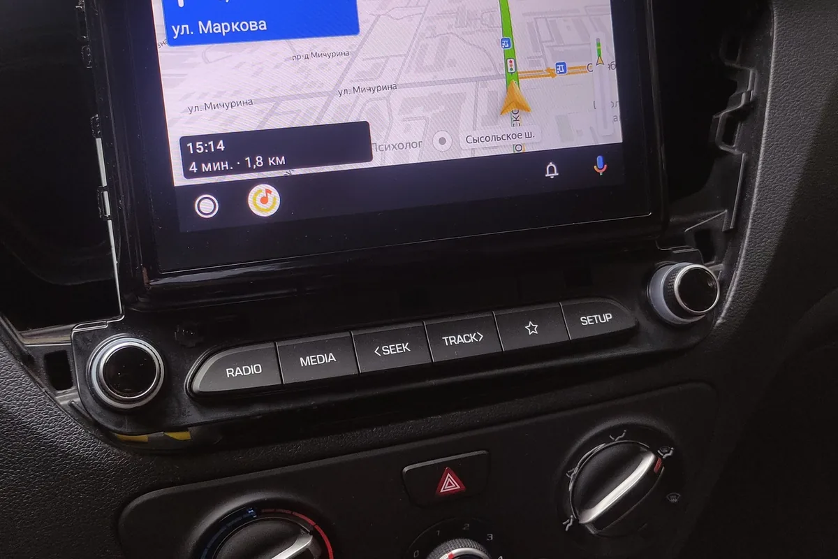 Навигация с телефона на штатной магнитоле Hyundai Solaris 2
