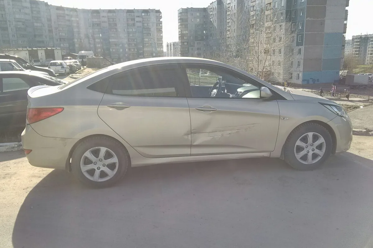 Мятые двери Hyundai Solaris 1