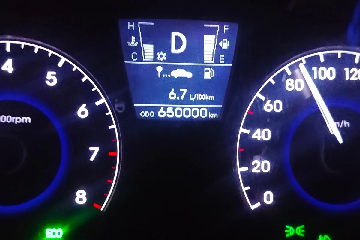 Одометр Hyundai Solaris на отметке 650 000 км