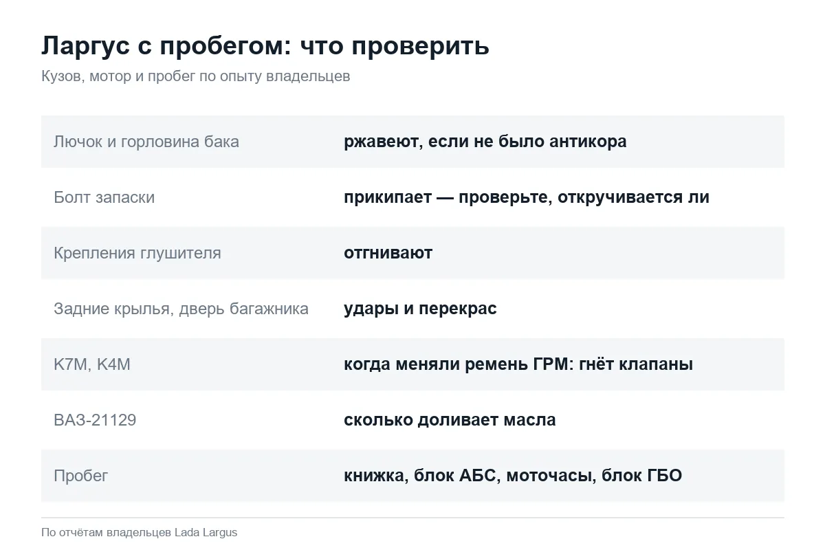 Что проверить при покупке Лада Ларгус с пробегом