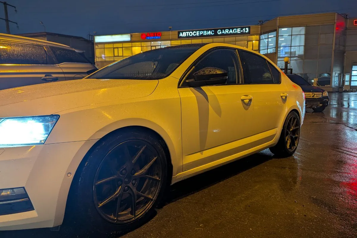 Skoda Octavia A7 после установки новой подвески