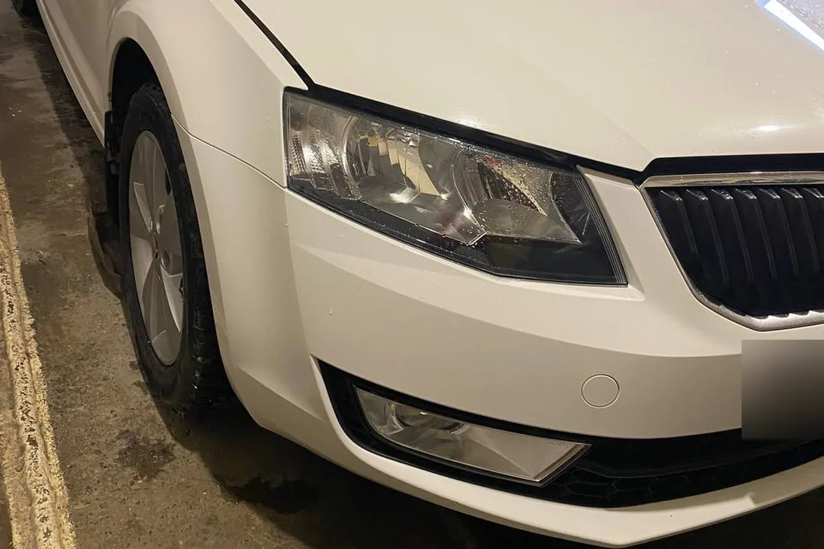 Skoda Octavia A7 после установки би-LED линз в фары