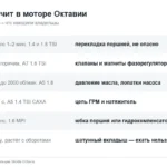 Стук двигателя Шкода Октавия А5 и А7: на холодную, «дизелит», треск при пуске
